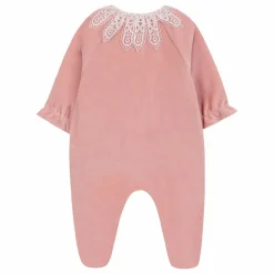 Outlet Tartine et Chocolat Pyjama Col Dentelle | Rose pêche