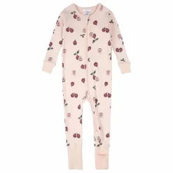 Petit Lem Pyjama Convertible Figues Coton Bio | Rose pâle Online