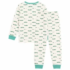 Petit Bateau Pyjama Crocodiles Coton Bio | Ecru New
