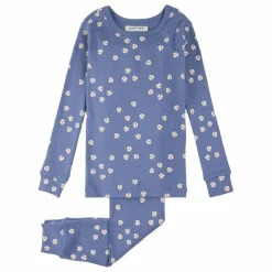 Clearance Petit Lem Pyjama Côtelé Baseball Coton Bio | Bleu