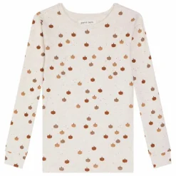 Outlet Petit Lem Pyjama Côtelé Citrouilles Coton Bio | Gris