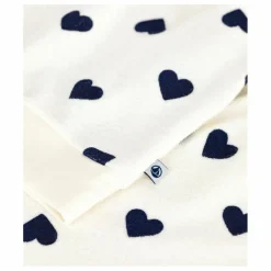 Petit Bateau Pyjama Cœurs Eponge | Ecru