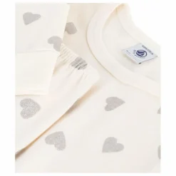 Enfant Petit Bateau Nuit, Sous-Vêtements|Pyjama Cœurs Pailletés Coton Bio |