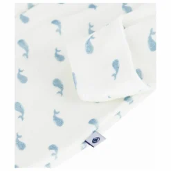 Petit Bateau Pyjama Dors Bien Col Baleines Coton Bio | Blanc Clearance