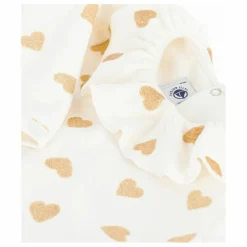 Best Petit Bateau Pyjama Dors Bien Col Cœurs Pailletés Coton Bio | Ecru