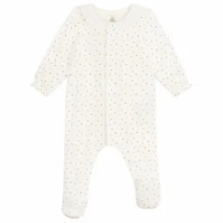 Petit Bateau Pyjamas, Sous-Vêtements|Pyjamas Et Bodies|Pyjama Dors Bien Collerette Cœurs Coton Bio |
