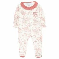 Tartine et Chocolat Pyjama Dors-bien Toile de Jouy | Rose pêche Sale