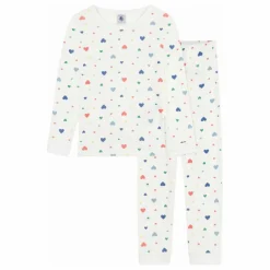 Enfant Petit Bateau Nuit, Sous-Vêtements|Pyjama Elastiqué Cœurs Coton Bio |