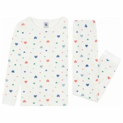 Enfant Petit Bateau Nuit, Sous-Vêtements|Pyjama Elastiqué Cœurs Coton Bio |