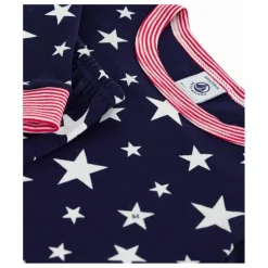 Enfant Petit Bateau Nuit, Sous-Vêtements|Nuit, Sous-Vêtements|Pyjama Etoiles Col Rayé Coton Bio |