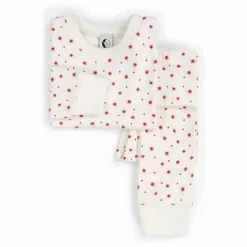 Sale Sleepy Doe Pyjama Etoiles Coton Bio | Blanc