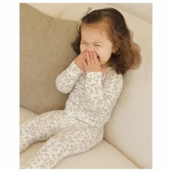 Clearance Quincy Mae Pyjama Fleuri Bamboo | Ivoire