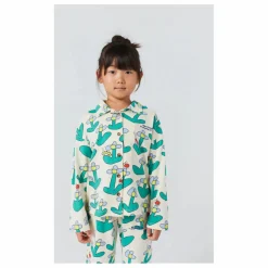 Bobo Choses Pyjama Fleuri Coton Bio | Ecru Clearance