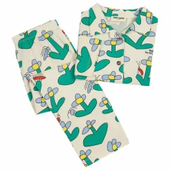 Bobo Choses Pyjama Fleuri Coton Bio | Ecru Clearance