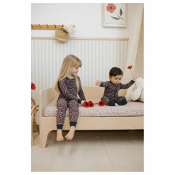 Petit Lem Pyjama Fleuri Coton Bio | Bleu marine Online