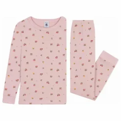 Enfant Petit Bateau Pyjama Fleuri Cœurs Coton Bio |