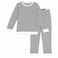 Enfant Petit Bateau Nuit, Sous-Vêtements|Nuit, Sous-Vêtements|Pyjama Marinière Eponge Modal |
