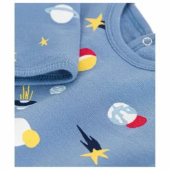 Outlet Petit Bateau Pyjama Molleton Espace | Bleu
