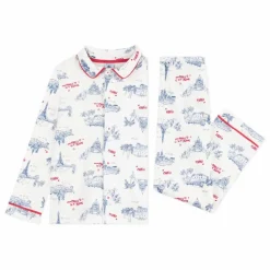 Online Petit Bateau Pyjama Mon Paris Coton Bio | Blanc