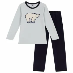 Petit Bateau Pyjama Ours Coton Bio | Bleu Discount