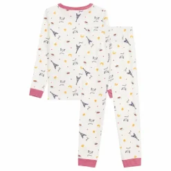Enfant Petit Bateau Pyjama Paris Col Rayé Coton Bio |