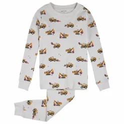 Enfant Petit Lem Nuit, Sous-Vêtements|Pyjamas, Sous-Vêtements|Pyjama Pelleteuses Coton Bio |