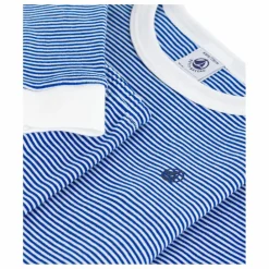 Enfant Petit Bateau Pyjama Rayé Bords Contrastés Coton Bio |