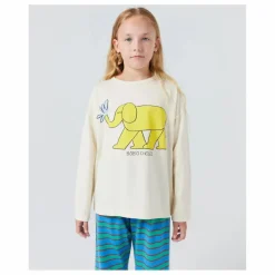 Bobo Choses Pyjama Rayé Eléphant Coton Bio | Bleu