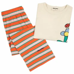 Enfant Bobo Choses Nuit, Sous-Vêtements|Nuit, Sous-Vêtements|Pyjama Rayé Fleur Coton Bio |