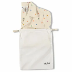 Best Molo Pyjama Short Lexi Cœurs Coton Bio | Ecru