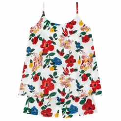 Lucas du Tertre Pyjama Strappy Hibiscus | Rouge cerise Discount