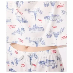 Femme Petit Bateau Pyjashort Broken Coton Bio |