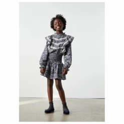 the new society Robe Adelaine Coton Responsable | Bleu marine Discount