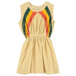 Piupiuchick Robe Ajouré Rayure Eponge Bio | Sable Hot