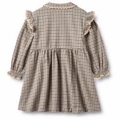 New Wheat Robe Alissa Carreaux Coton Bio | Beige