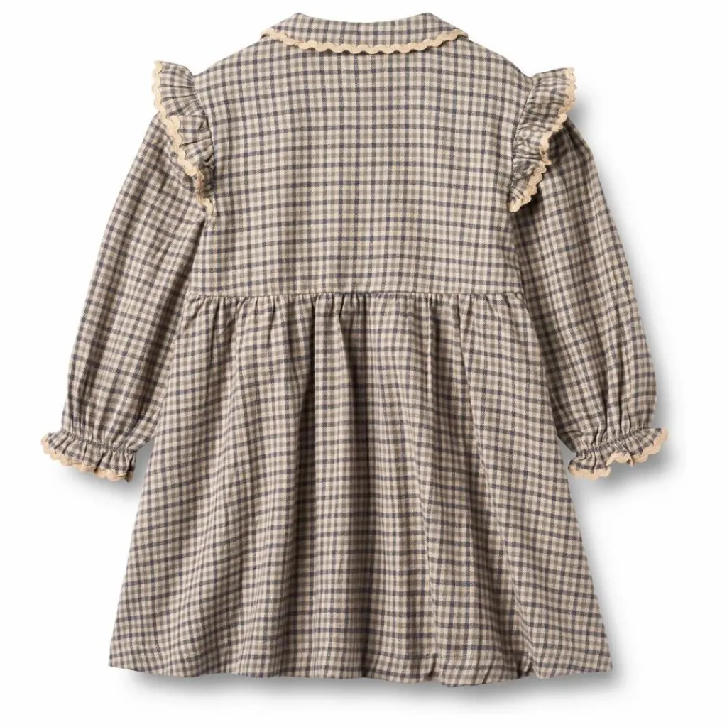 New Wheat Robe Alissa Carreaux Coton Bio | Beige