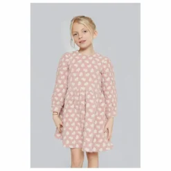Enfant Mipounet Robe Anita Fleurie Jacquard Coton Bio |