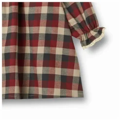 Wheat Robe Bella Carreaux Coton Bio | Rouge Discount