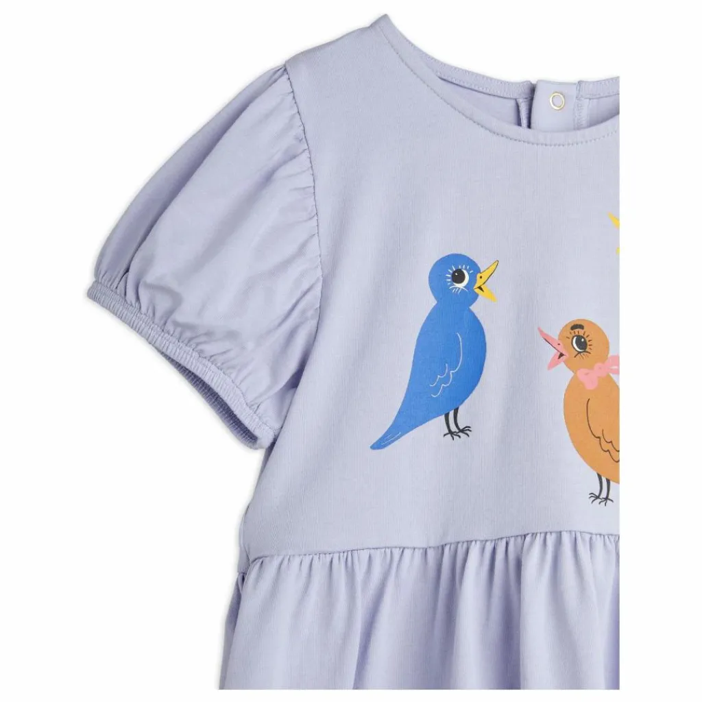 Enfant Mini Rodini Robes, Combinaisons|Robes|Robe Birds Coton Bio | Lilas