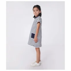 Petit Bateau Robe Birthday Coton Bio | Bleu marine Sale
