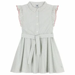 Enfant Petit Bateau Robe Blotilde Popeline Coton Bio |