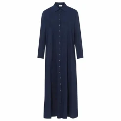 Hot Xirena Robe Boden Popeline de Coton | Bleu marine