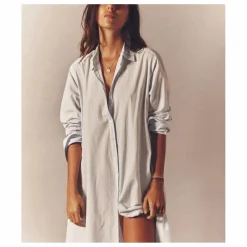 New Xirena Robe Boden Popeline de Coton | Bleu ciel