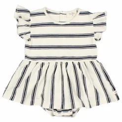 New Búho Robe Body Rayures Coton Bio | Bleu