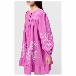 Enfant Molo Robe Boutonnée Crelo Fleurs Coton Bio |