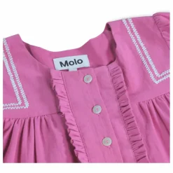 Enfant Molo Robe Boutonnée Crelo Fleurs Coton Bio |