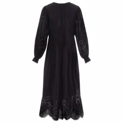 Femme Alma Deia Robe Brodé Manches Longues en Coton Bio |