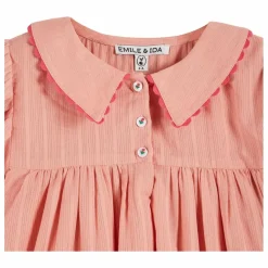 Emile et Ida Robe Brodée | Rose pêche New