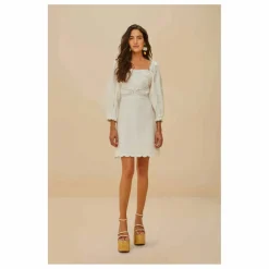 Femme Farm Rio Robes, Combinaisons|Robe Brodée Lin |