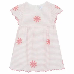 Tartine et Chocolat Robe Brodée Rayures | Rose Outlet